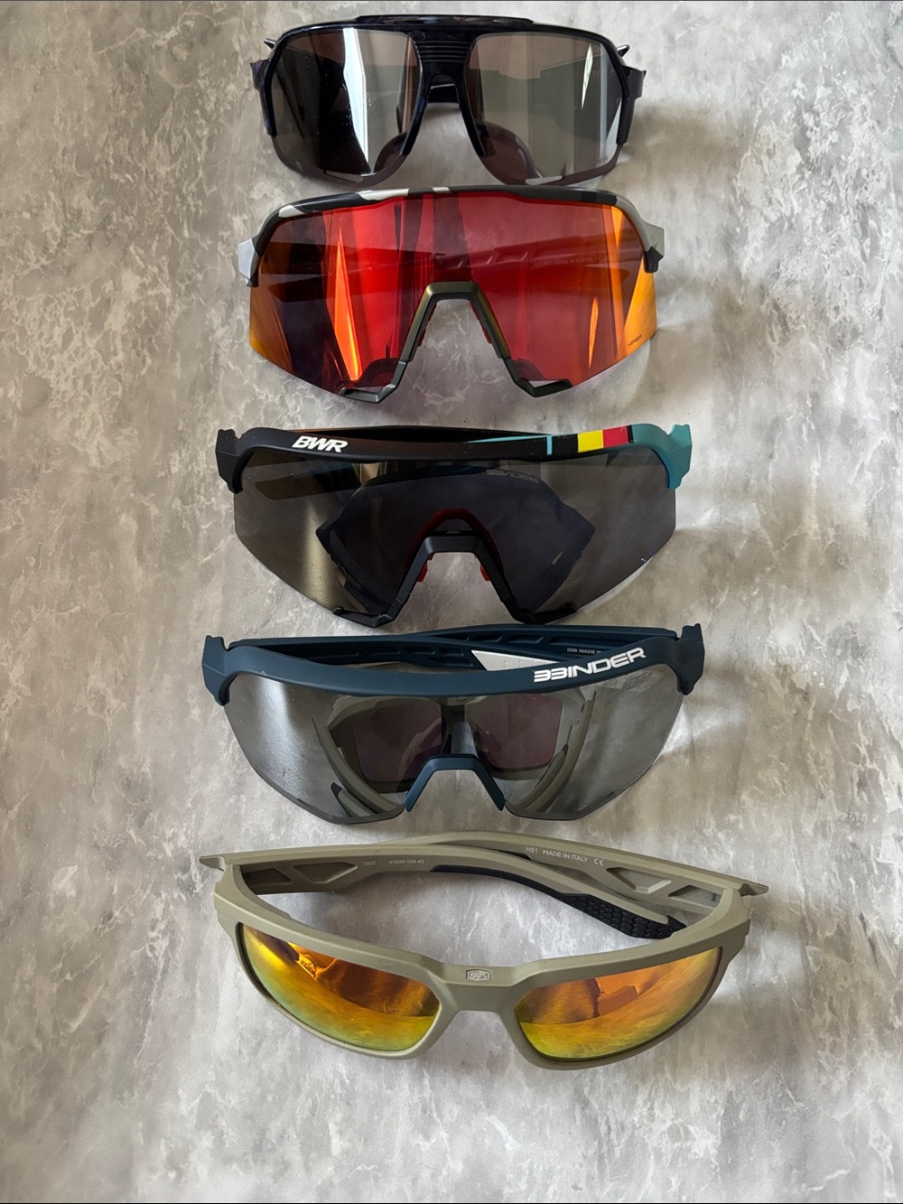 100% ride Performance Men's Sport Sunglasses - 5 for 250$